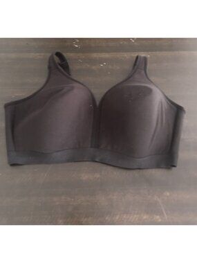 Cacique Bra 44DDD Black Lightly Lined Full No Wire Plus Size Wireless